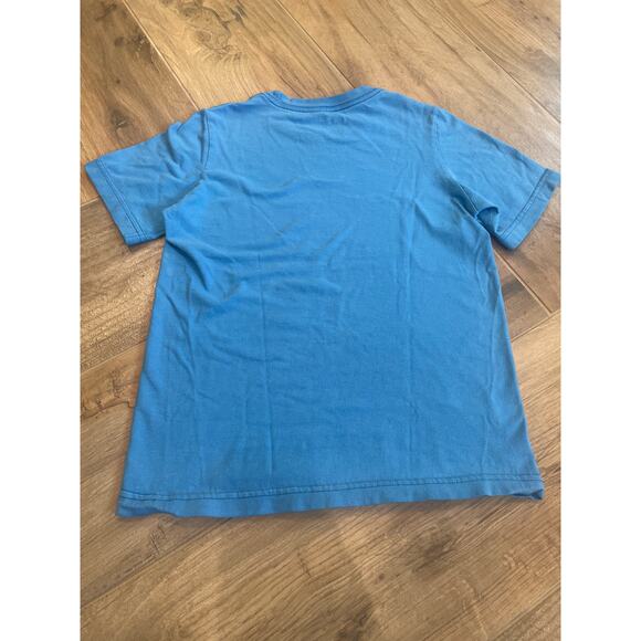 Nike T-Shirt Boys Size 5 Blue Swoosh Short Sleeve 100% Cotton - Picture 3 of 4